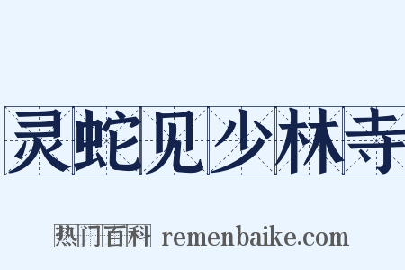 灵蛇见少林寺是什么意思的图片